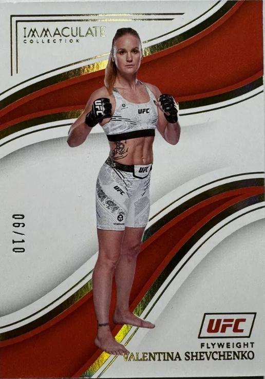 Valentina Shevchenko 2023 Panini Immaculate Collection UFC Base #63 Gold