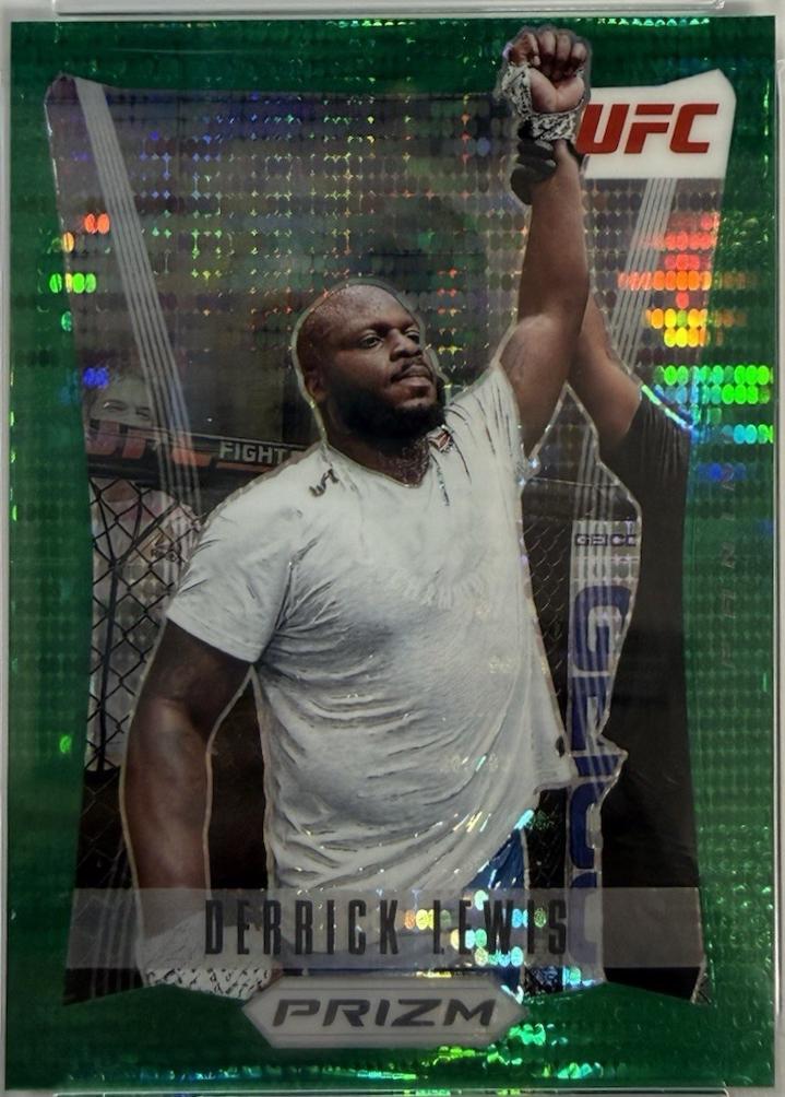 Derrick Lewis 2022 Panini Prizm UFC Prizm Flashback #6 Green Pulsar