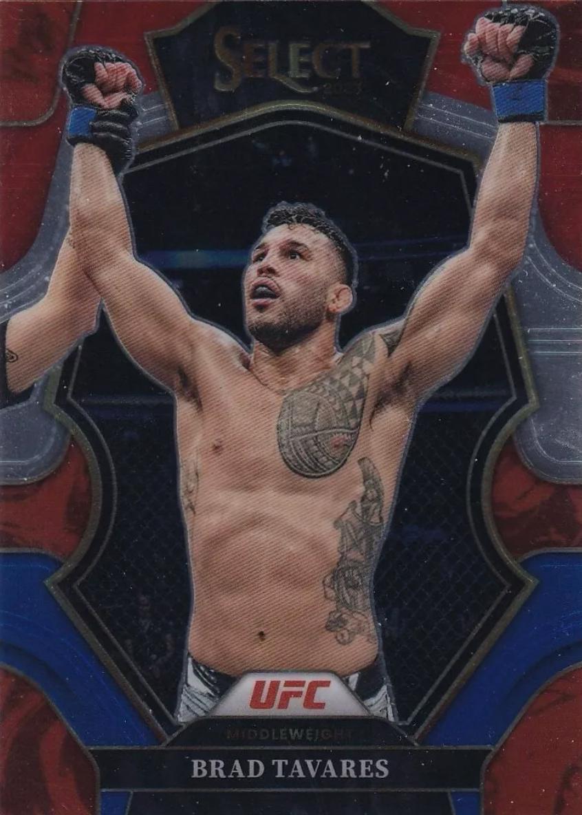 Brad Tavares 2023 Panini Select UFC Premier Level #120 Red Blue Prizm