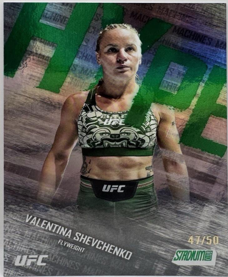 Valentina Shevchenko 2025 Topps Stadium Club UFC Hype Machines #HM-7 Green