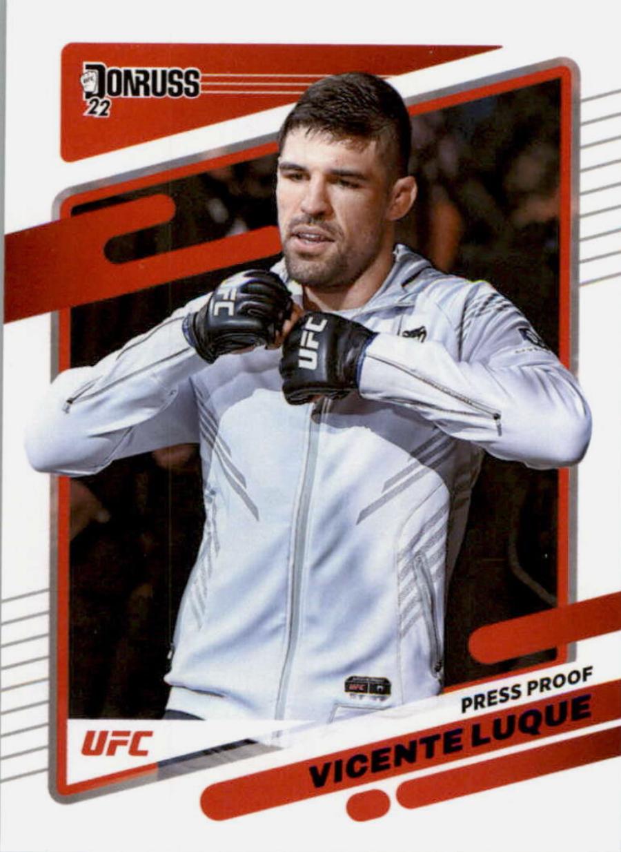 Vicente Luque 2022 Panini Donruss UFC Base #50 Press Proof Purple