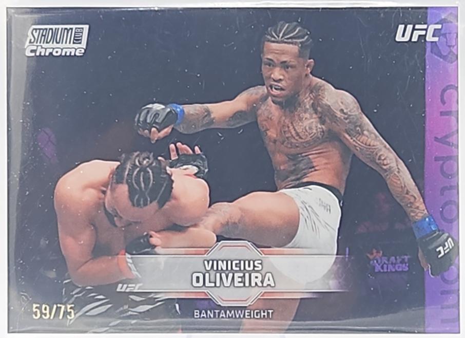 Vinicius Oliveira 2026 Topps Stadium Club UFC Chrome Base #CB-100 Purple Refractor