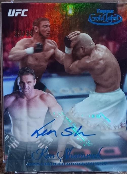Ken Shamrock 2024 Topps Gold Label UFC Gold Label Autographs #GLA-KSH Blue