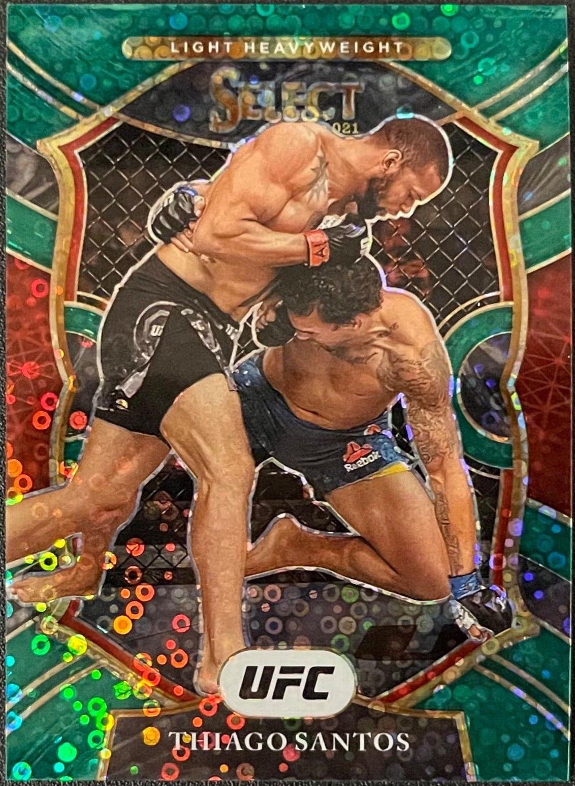 Thiago Santos 2021 Panini Select UFC Concourse #71 Green Disco