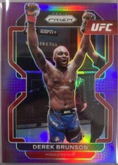 Derek Brunson 2022 Panini Prizm UFC Base #191 Purple