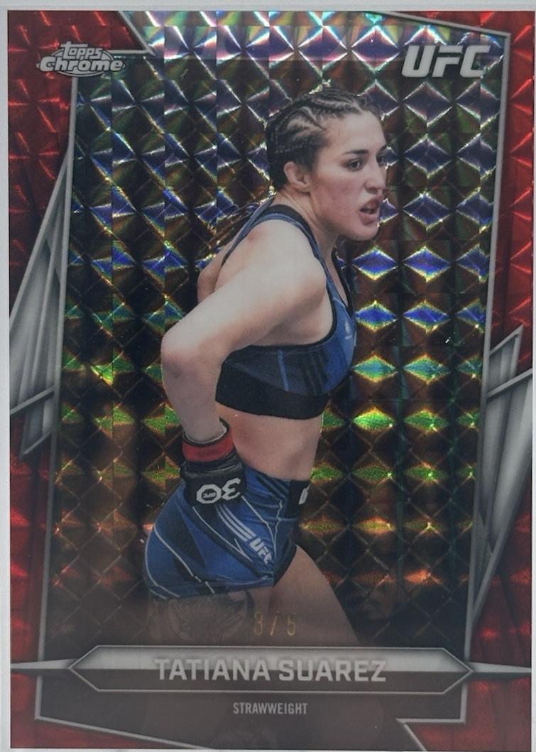 Tatiana Suarez 2026 Topps Chrome UFC Base #92 Aqua Refractor