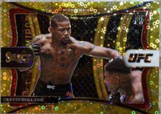 Kevin Holland 2021 Panini Select UFC Premier Level #169 Gold Disco