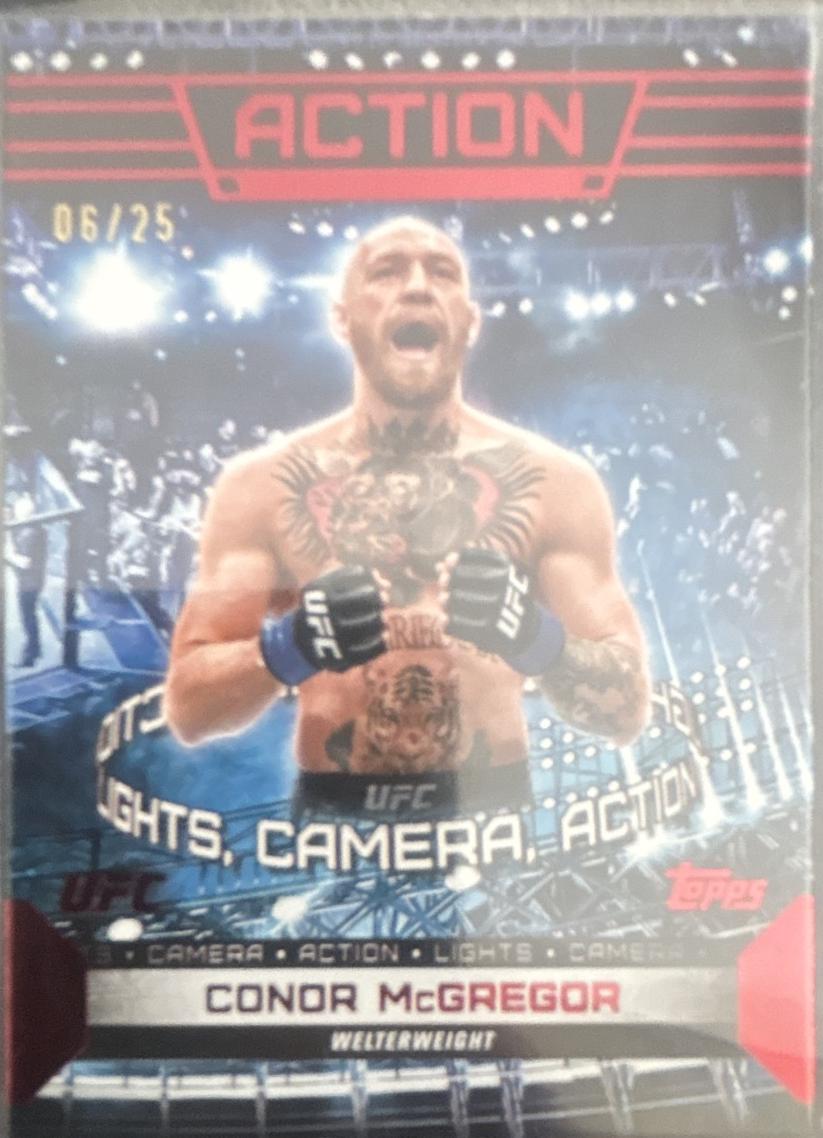 Conor McGregor 2024 Topps Knockout UFC Action (Lights, Camera, Action) #ACT-6 Red