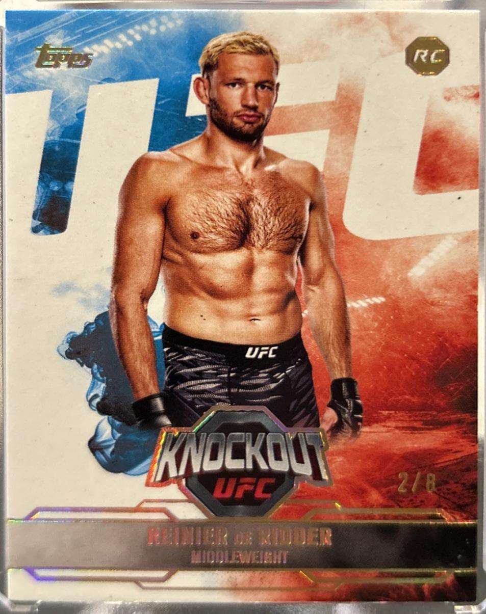 Reinier de Ridder 2025 Topps Knockout UFC Base #90 Platinum