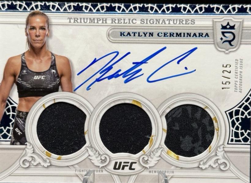 Katlyn Cerminara 2024 Topps Royalty UFC Triumph Relic Signatures #TRS-KCA Green