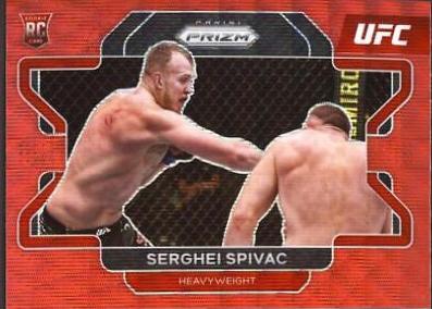 Serghei Spivac 2022 Panini Prizm UFC Base #70 Ruby Wave
