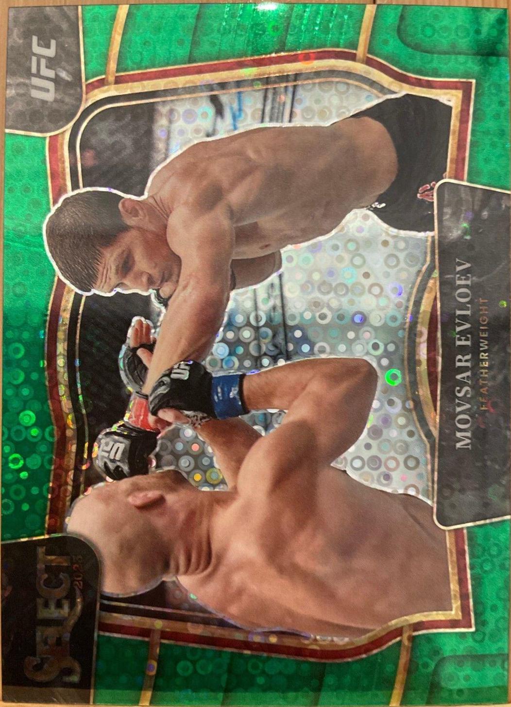 Movsar Evloev 2023 Panini Select UFC Octagonside #269 Green Disco