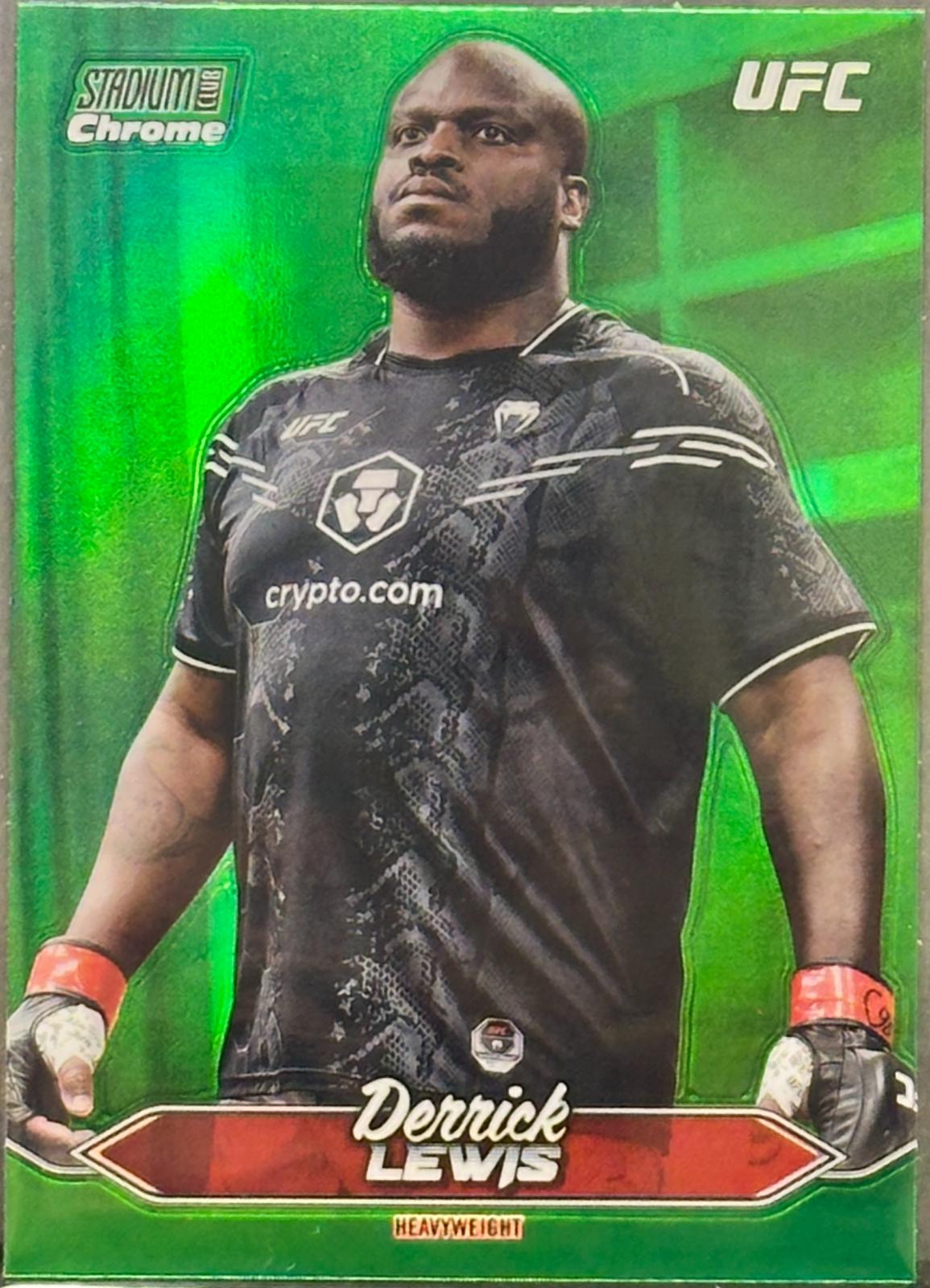 Derrick Lewis 2025 Topps Stadium Club UFC Base Chrome #C-73 Green Refractor
