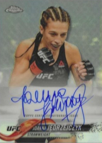 Joanna Jędrzejczyk 2018 Topps Chrome UFC Fighter Autographs #FA-JJ Red