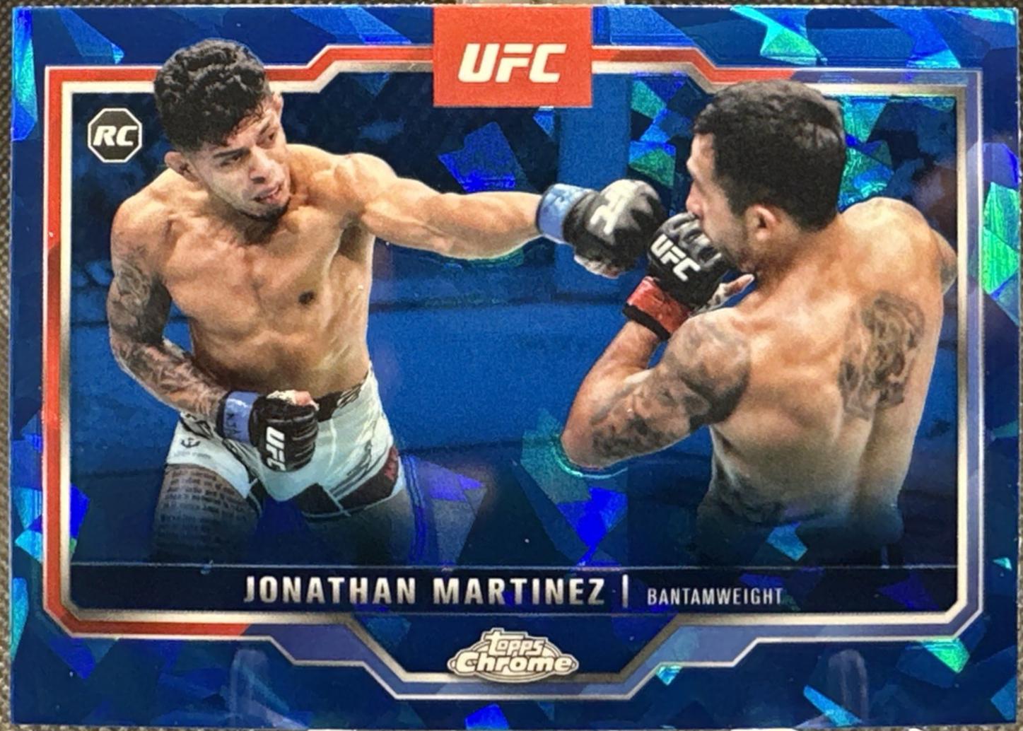 Jonathan Martinez 2025 Topps Chrome UFC Base #80 Blue Refractor