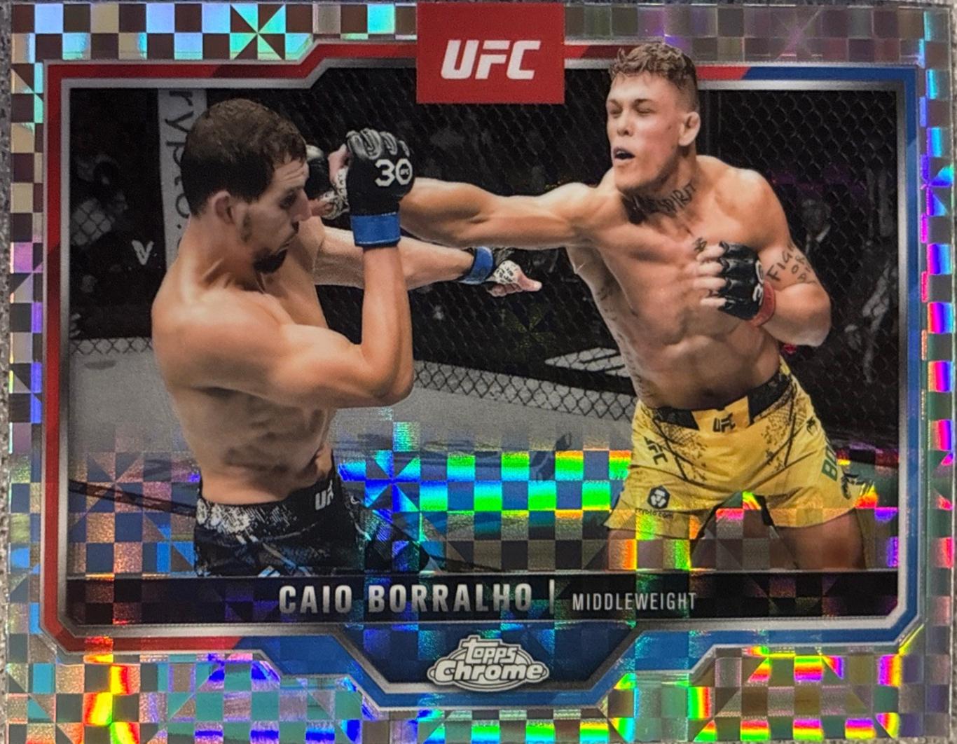 Caio Borralho 2025 Topps Chrome UFC Base #49 X-Fractor
