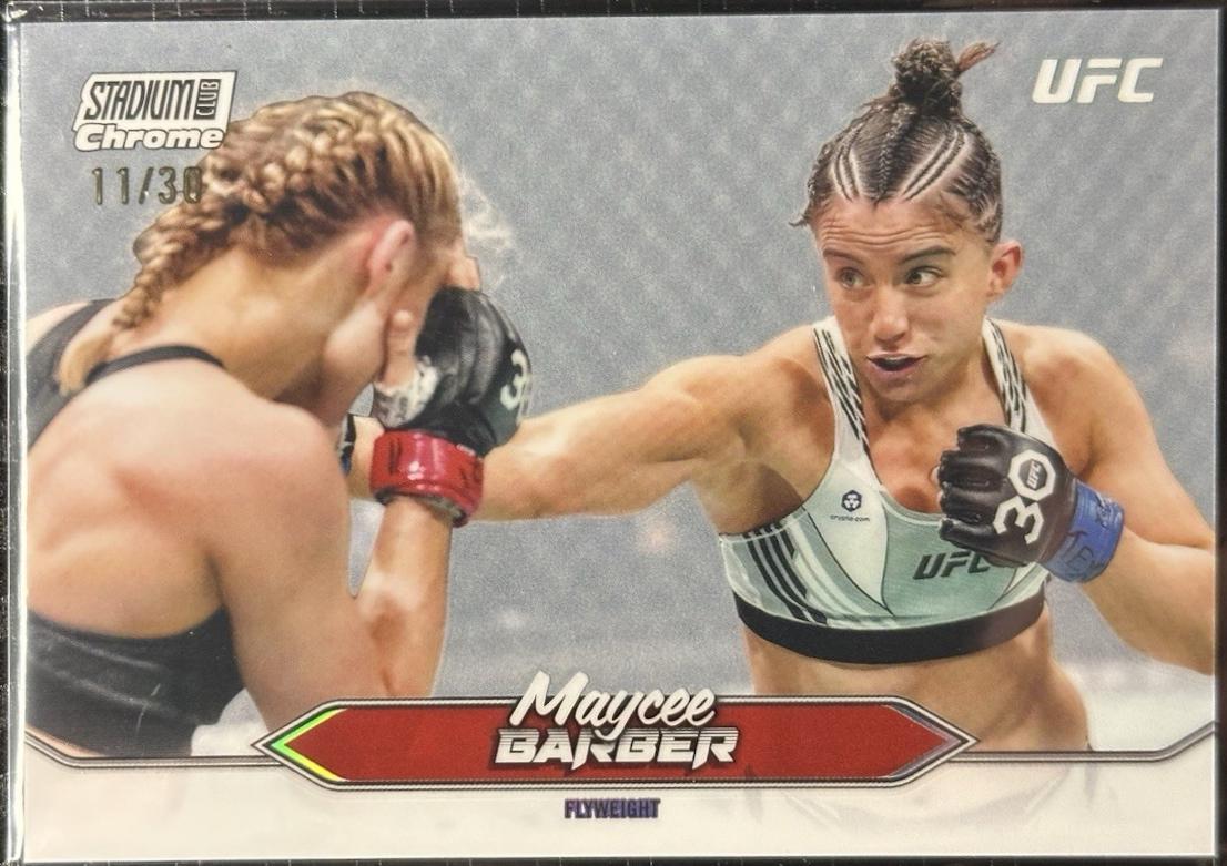 Maycee Barber 2025 Topps Stadium Club UFC Base Chrome #C-77 Superfractor