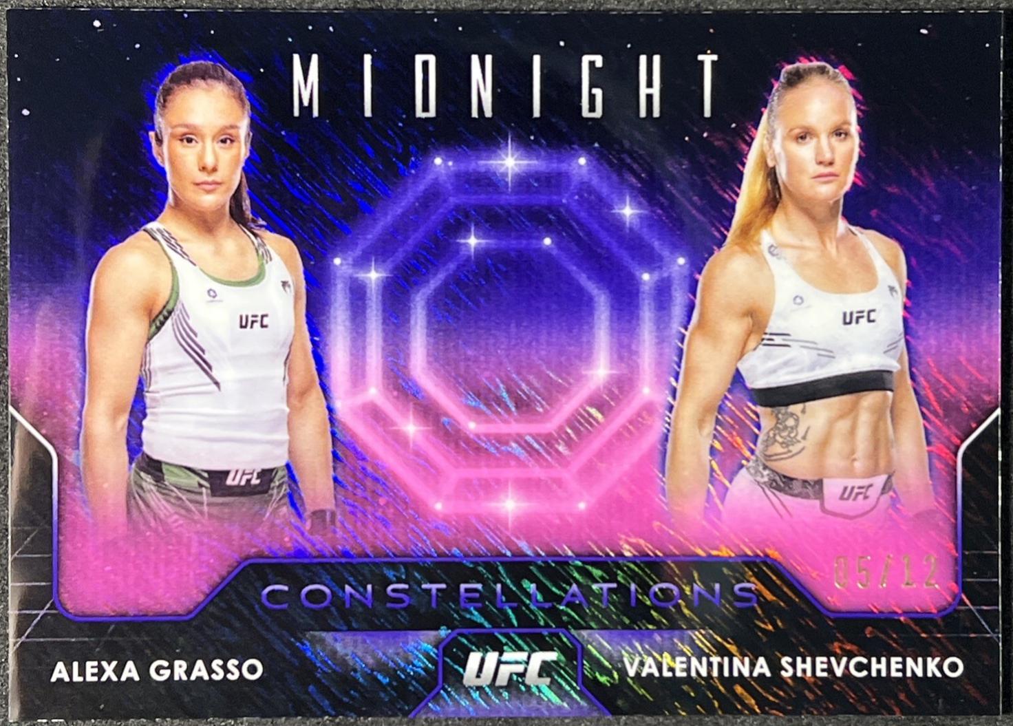 Valentina Shevchenko / Alexa Grasso 2024 Topps Midnight UFC Constellations #CO-22 Midnight