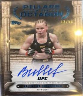 Valentina Shevchenko 2024 Topps Knockout UFC Pillars of the Octagon Autographs #PTG-VSO Platinum