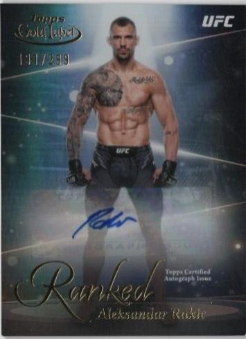 Aleksandar Rakic 2024 Topps Gold Label UFC Ranked Ink #RIK-ARA Gold