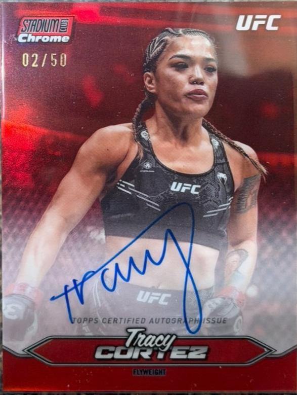 Tracy Cortez 2025 Topps Stadium Club UFC Chrome Autographs #CAS-TCZ Red