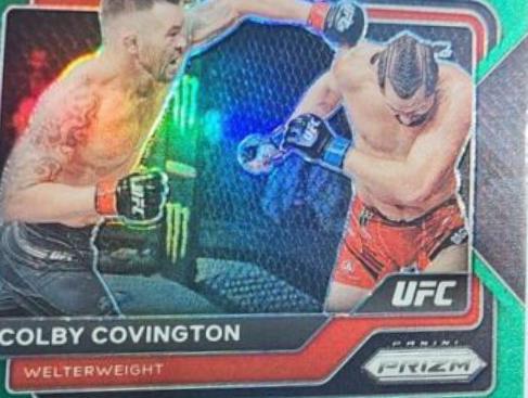 Colby Covington 2023 Panini Prizm UFC All Out #28 Green