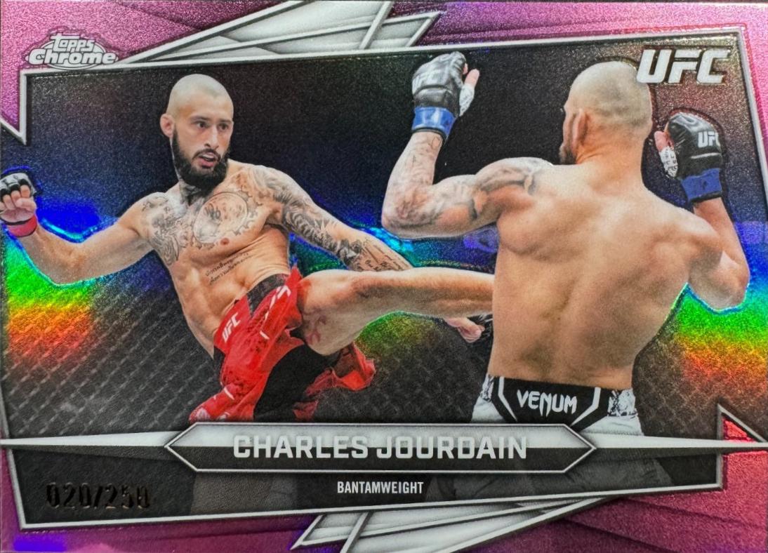 Charles Jourdain 2026 Topps Chrome UFC Base #169 Pink Refractor