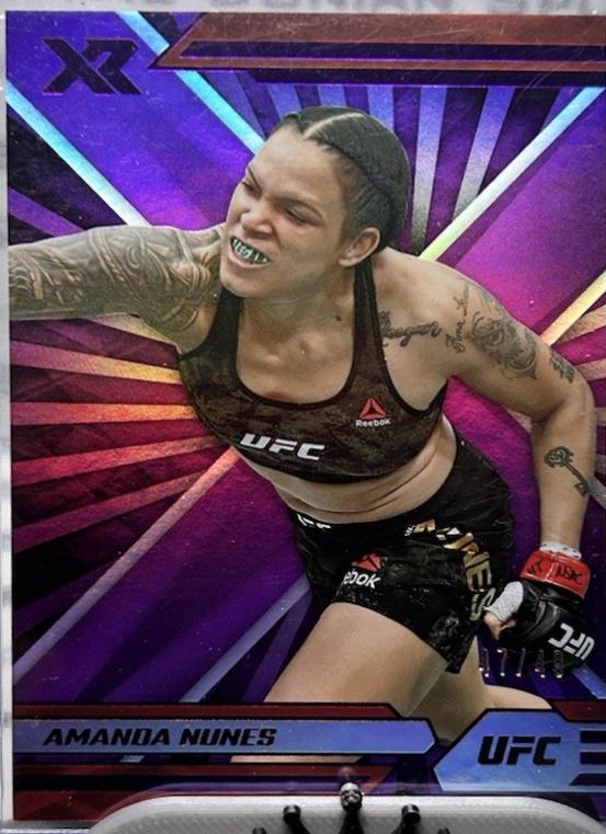 Amanda Nunes 2022 Panini Chronicles UFC Base XR #300 Purple