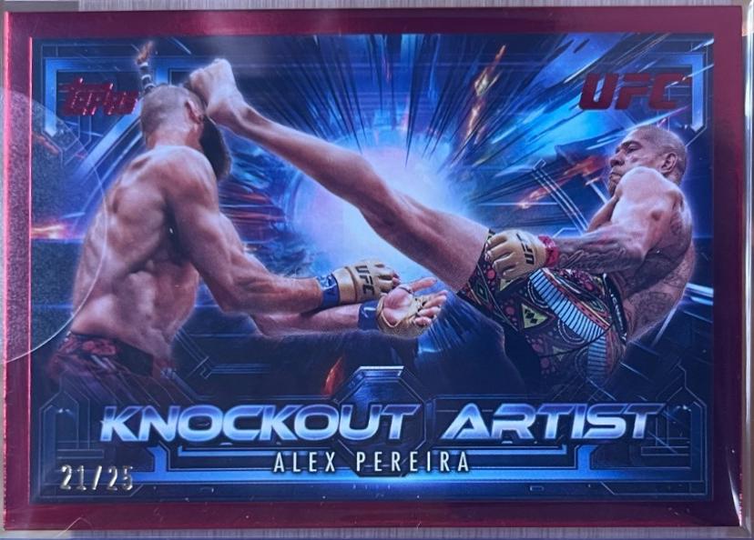 Alex Pereira 2025 Topps Knockout UFC Knockout Artists #KA-11 Red
