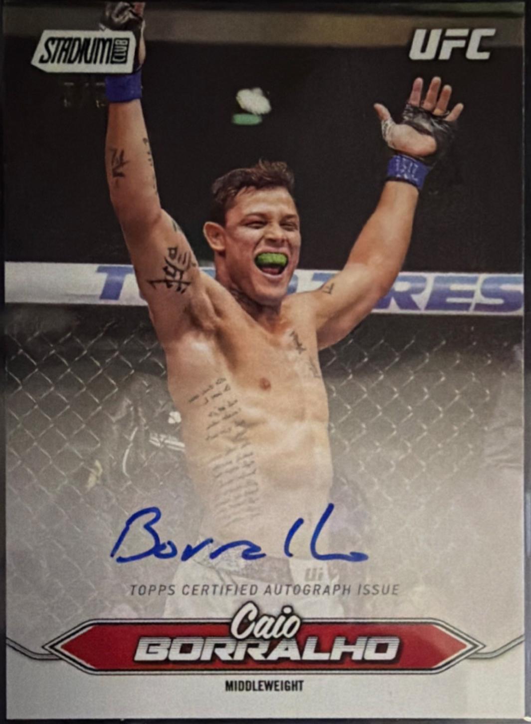 Caio Borralho 2025 Topps Stadium Club UFC Base Autographs #BCA-CBO Green