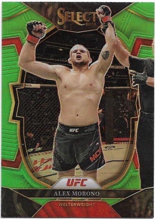 Alex Morono 2023 Panini Select UFC Concourse #18 Neon Green