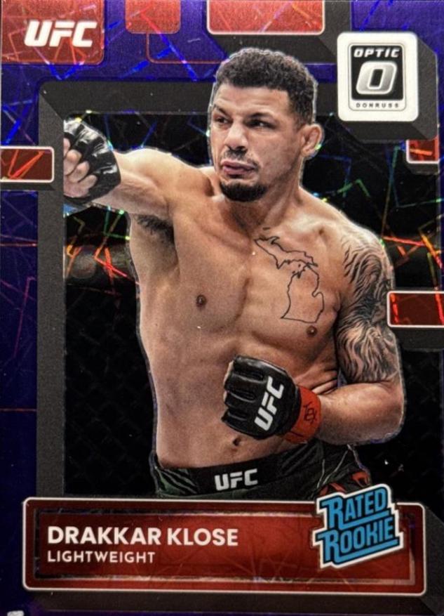 Drakkar Klose 2023 Panini Donruss Optic UFC Base #114 Purple Velocity