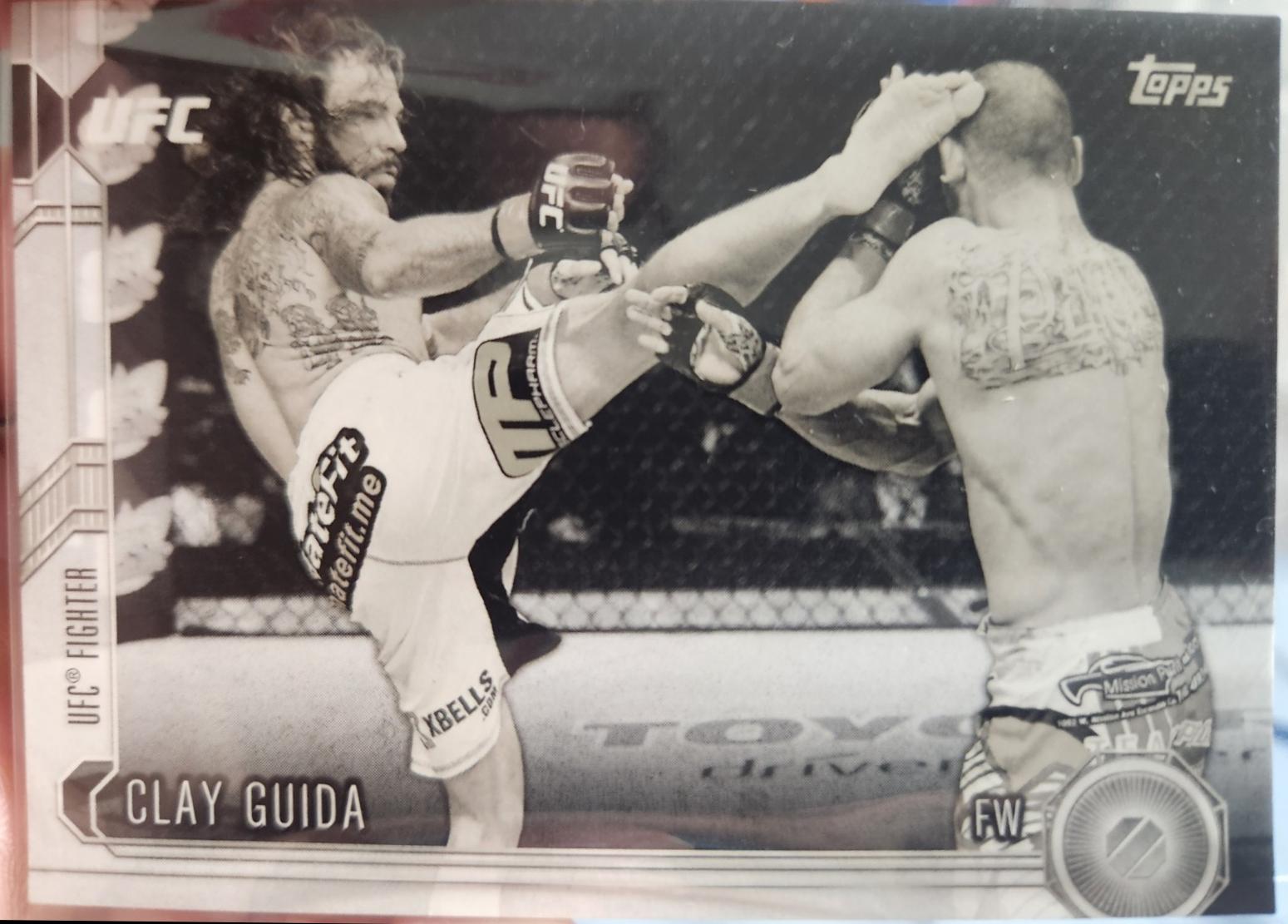 Clay Guida 2015 Topps UFC Chronicles Base #38 Black and White
