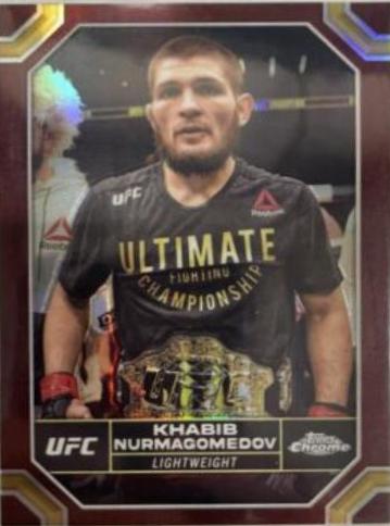 Khabib Nurmagomedov 2024 Topps Chrome UFC Base #112 Magenta Refractor