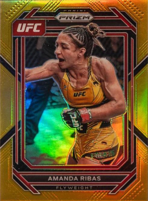 Amanda Ribas 2023 Panini Prizm UFC Base #161 Gold