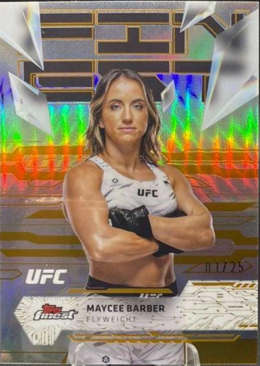 Maycee Barber 2025 Topps Finest UFC Base Uncommon #151 Gold Refractor