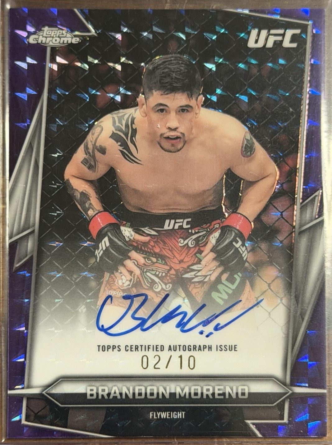 Brandon Moreno 2026 Topps Chrome UFC Base Autographs #BAV-BM Red Refractor