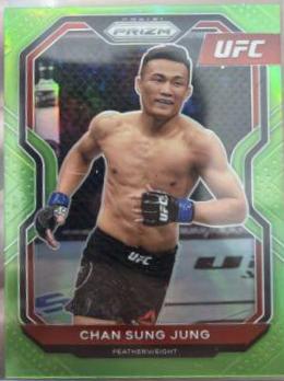 Chan Sung Jung 2021 Panini Prizm UFC Base #78 Neon Green