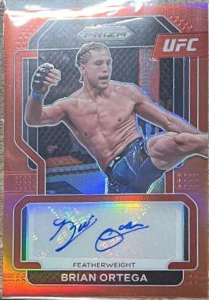 Brian Ortega 2022 Panini Prizm UFC Signatures #36 Red