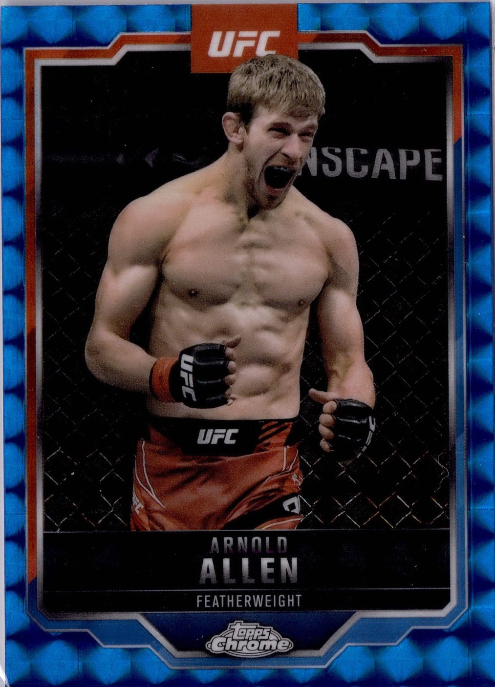 Arnold Allen 2025 Topps Chrome UFC Base #25 Blue Geometric Refractor