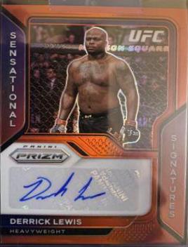Derrick Lewis 2021 Panini Prizm UFC Sensational Signatures #2 Red