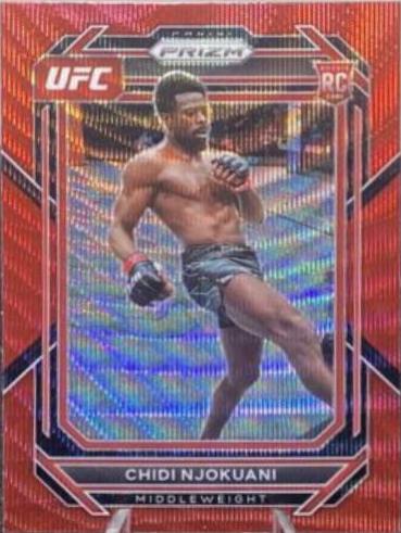 Chidi Njokuani 2023 Panini Prizm UFC Base #193 Ruby Wave