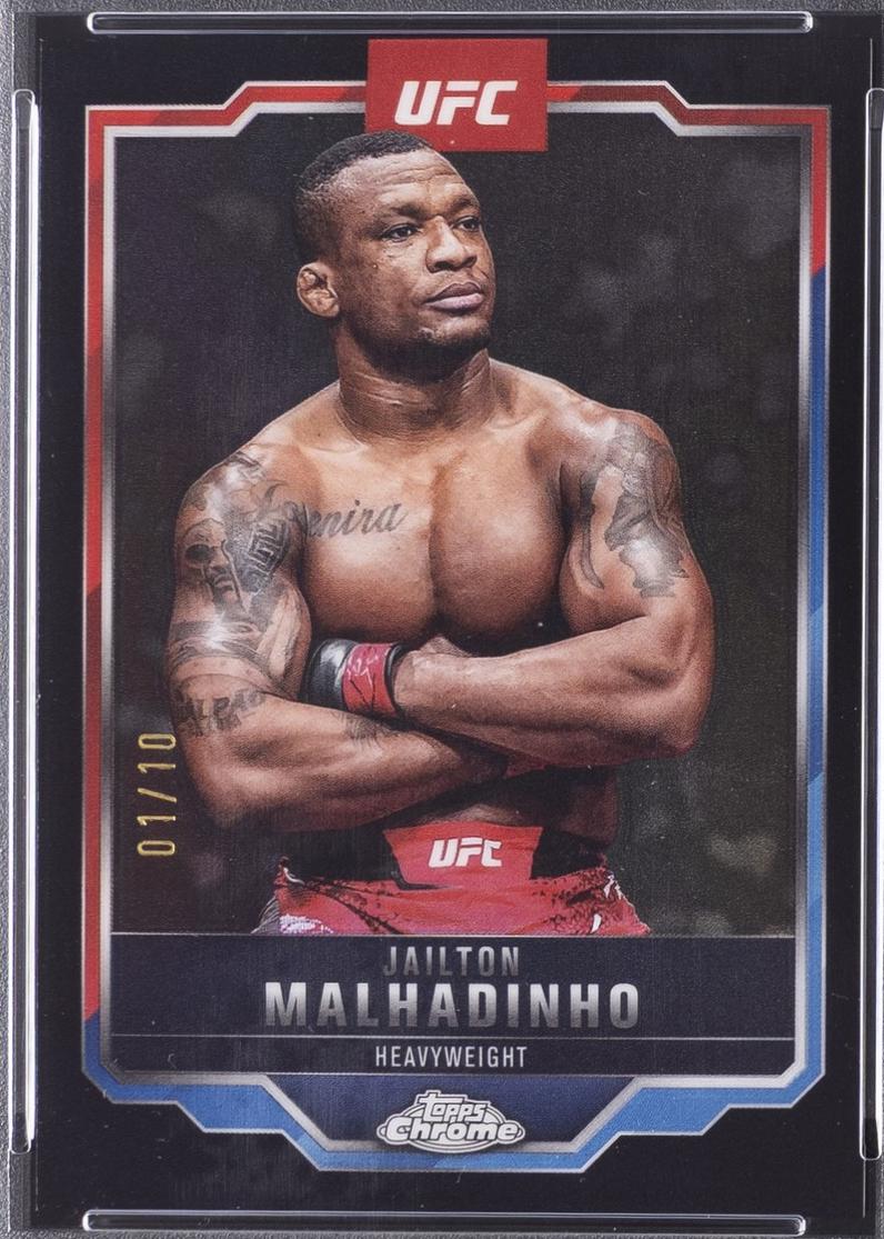 Jailton Almeida 2025 Topps Chrome UFC Base #112 Black Refractor