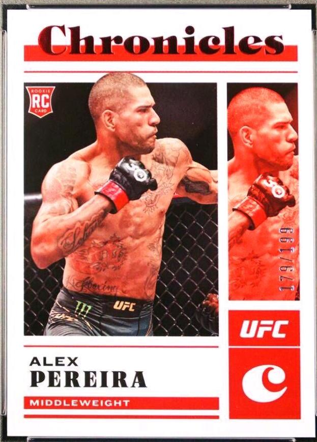 Alex Pereira 2023 Panini Chronicles UFC Base Gala Rookies #499 Red