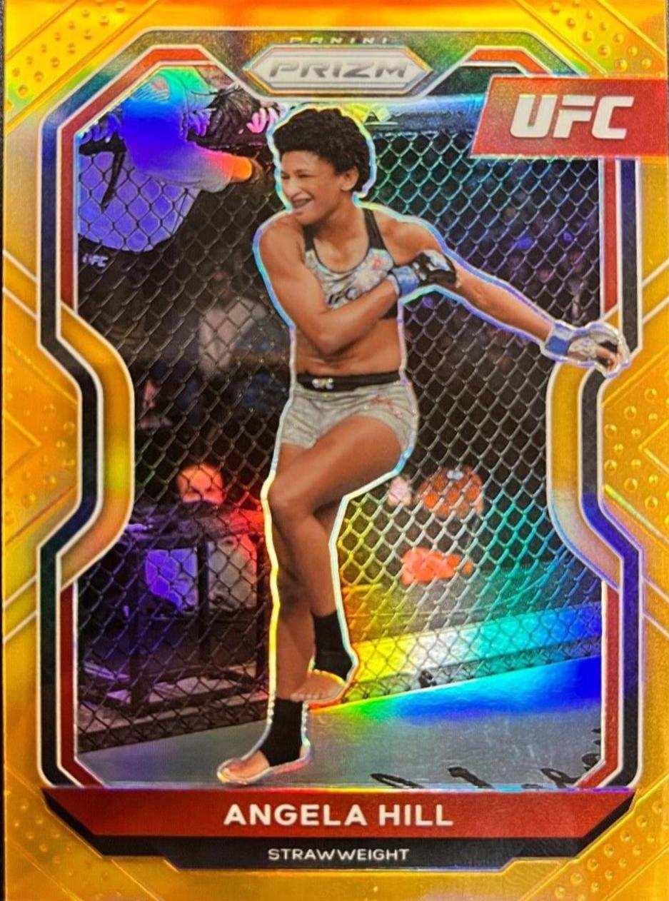 Angela Hill 2021 Panini Prizm UFC Base #86 Orange