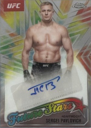 Sergei Pavlovich 2025 Topps Chrome UFC Future Stars Autographs #FSA-SP Red Refractor