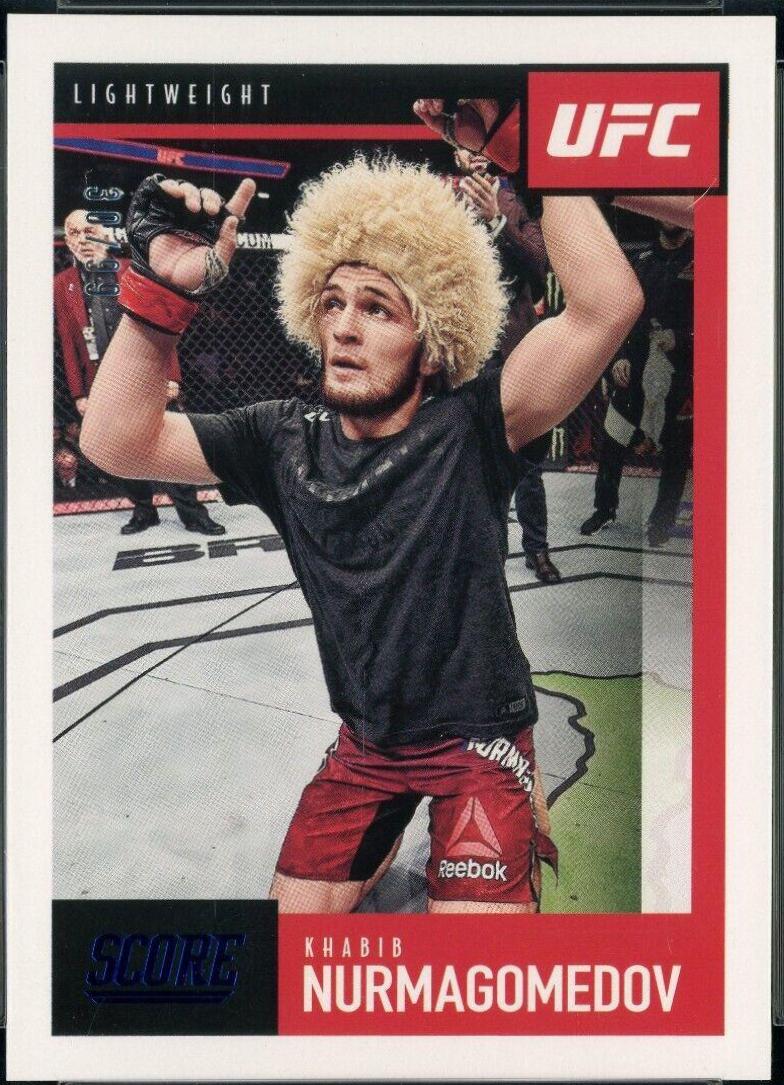 Khabib Nurmagomedov 2021 Panini Chronicles UFC Base Score #98 Blue