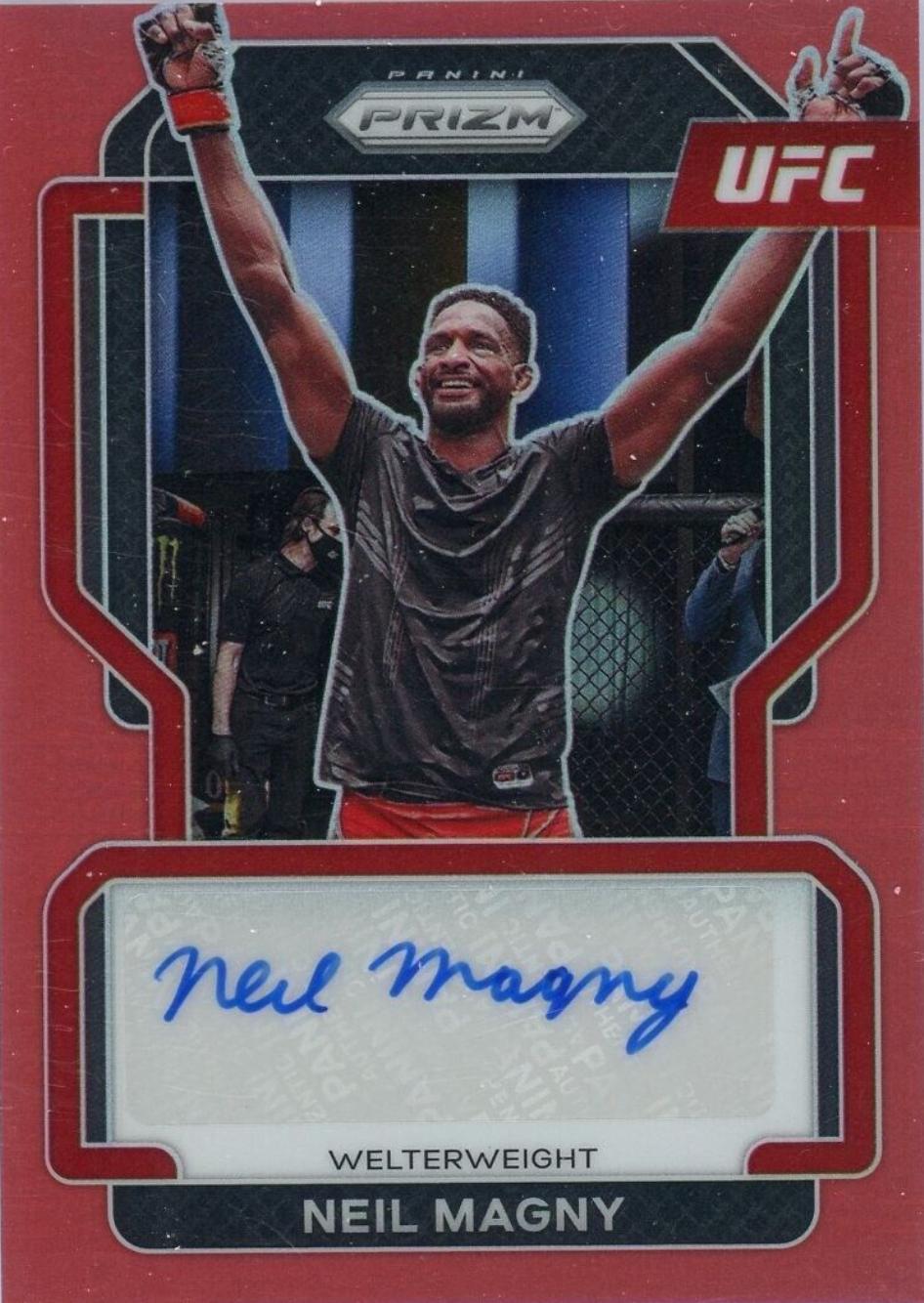 Neil Magny 2022 Panini Prizm UFC Signatures #13 Red
