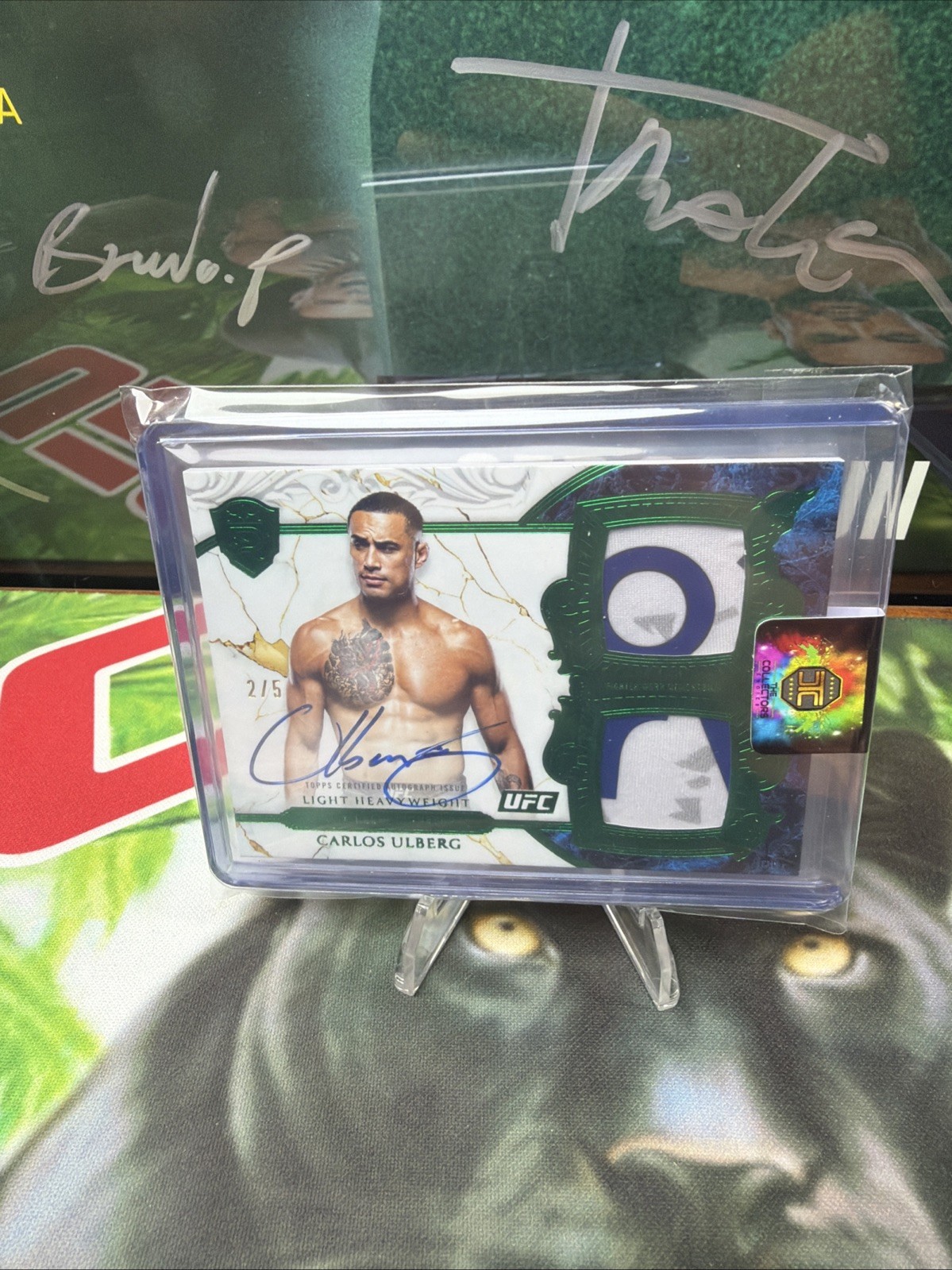 Carlos Ulberg 2025 Topps Royalty UFC Regalia Relic Signatures #RRS-CU Gold