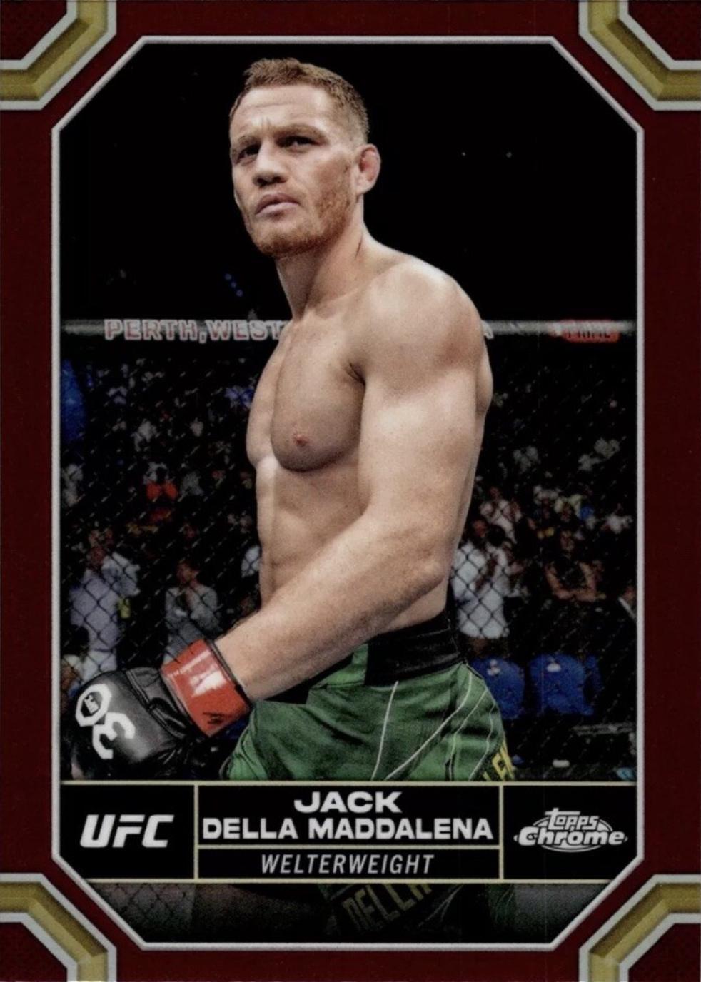 Jack Della Maddalena 2024 Topps Chrome UFC Base #82 Magenta Refractor